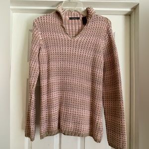 Liz Claiborne knit v-neck sweater with collar
